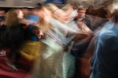 Ceilidh dancers in motion at the Ceilidh Collective's Gaza fundraiser