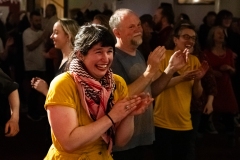 People joining in the evening's ceilidh dances at the Ceilidh Collective's Gaza fundraiser