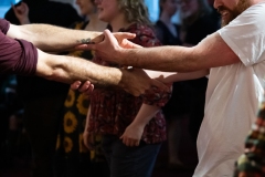 People joining in the evening's ceilidh dances at the Ceilidh Collective's Gaza fundraiser