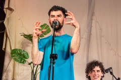 Musicians of the Greater Spotted Ceilidh Band at the Ceilidh Collective's fundraiser for Medical Aid for Palestinians