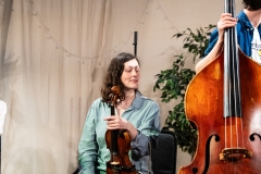 Musicians of the Greater Spotted Ceilidh Band at the Ceilidh Collective's fundraiser for Medical Aid for Palestinians