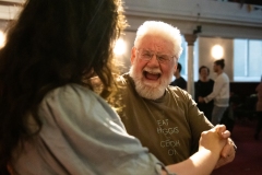 People joining in the evening's ceilidh dances at the Ceilidh Collective's Gaza fundraiser