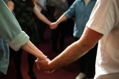 People joining in the evening's ceilidh dances at the Ceilidh Collective's Gaza fundraiser