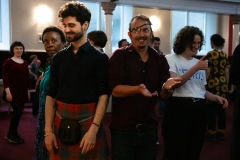 People joining in the evening's ceilidh dances at the Ceilidh Collective's Gaza fundraiser