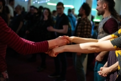 People joining in the evening's ceilidh dances at the Ceilidh Collective's Gaza fundraiser