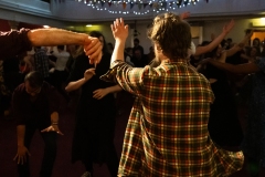 People joining in the evening's ceilidh dances at the Ceilidh Collective's Gaza fundraiser