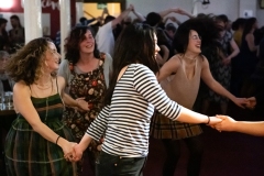 People joining in the evening's ceilidh dances at the Ceilidh Collective's Gaza fundraiser