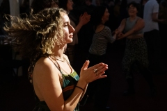 People joining in the evening's ceilidh dances at the Ceilidh Collective's Gaza fundraiser