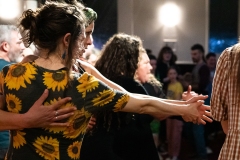 People joining in the evening's ceilidh dances at the Ceilidh Collective's Gaza fundraiser