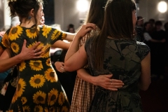 People joining in the evening's ceilidh dances at the Ceilidh Collective's Gaza fundraiser