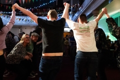 People joining in the evening's ceilidh dances at the Ceilidh Collective's Gaza fundraiser