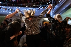 People joining in the evening's ceilidh dances at the Ceilidh Collective's Gaza fundraiser