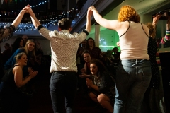 People joining in the evening's ceilidh dances at the Ceilidh Collective's Gaza fundraiser