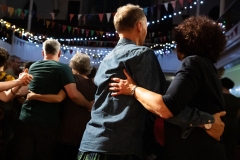 People joining in the evening's ceilidh dances at the Ceilidh Collective's Gaza fundraiser