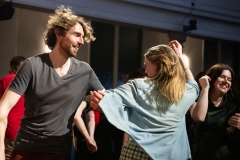 People joining in the evening's ceilidh dances at the Ceilidh Collective's Gaza fundraiser