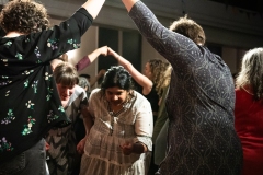 People joining in the evening's ceilidh dances at the Ceilidh Collective's Gaza fundraiser