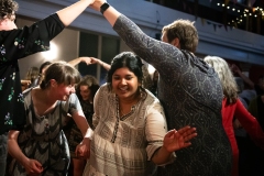 People joining in the evening's ceilidh dances at the Ceilidh Collective's Gaza fundraiser