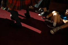 Audience members getting their steps right during the Ceilidh Collective's Gaza fundraiser