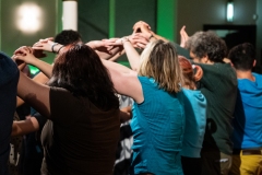 People joining in the evening's ceilidh dances at the Ceilidh Collective's Gaza fundraiser