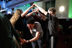 People joining in the evening's ceilidh dances at the Ceilidh Collective's Gaza fundraiser