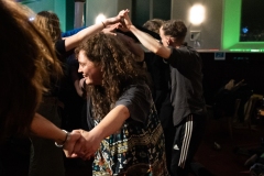 People joining in the evening's ceilidh dances at the Ceilidh Collective's Gaza fundraiser