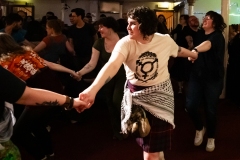 People joining in the evening's ceilidh dances at the Ceilidh Collective's Gaza fundraiser