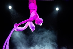 Rachael Mcintyre performing 'Sweet Tooth' at the Circus for Gaza fundraising event in Edinburgh