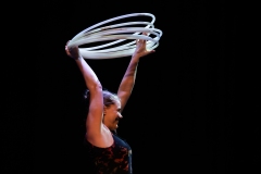 Keith Marshall and Antonia Maerker performing as Throw Poi at the Circus for Gaza fundraising event in Edinburgh