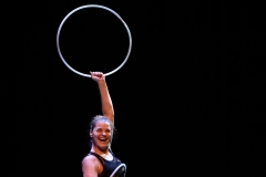 Keith Marshall and Antonia Maerker performing as Throw Poi at the Circus for Gaza fundraising event in Edinburgh