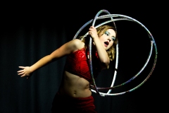 Evie White performing at Cirqulation's 'Cirqulation 8: Power' Circus Cabaret Night at the Assembly Roxy