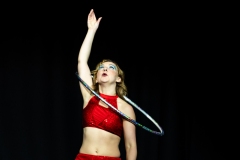 Evie White performing at Cirqulation's 'Cirqulation 8: Power' Circus Cabaret Night at the Assembly Roxy