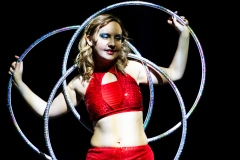 Evie White performing at Cirqulation's 'Cirqulation 8: Power' Circus Cabaret Night at the Assembly Roxy