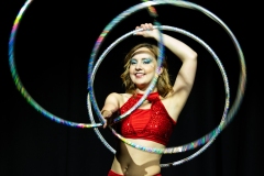 Evie White performing at Cirqulation's 'Cirqulation 8: Power' Circus Cabaret Night at the Assembly Roxy