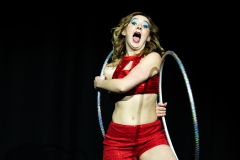 Evie White performing at Cirqulation's 'Cirqulation 8: Power' Circus Cabaret Night at the Assembly Roxy