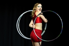 Evie White performing at Cirqulation's 'Cirqulation 8: Power' Circus Cabaret Night at the Assembly Roxy