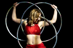 Evie White performing at Cirqulation's 'Cirqulation 8: Power' Circus Cabaret Night at the Assembly Roxy