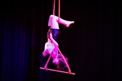 Elsa van der Wal performing as Freddie Hercury at the Circus for Gaza fundraising event in Edinburgh