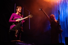 Laura-Beth Salter and Laura Wilkie of Kinnaris Quintet performing at Celtic Connections at the Old Fruitmarket, Glasgow