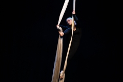 Mango Sheridan performing as Miss Mango at the Circus for Gaza fundraising event in Edinburgh