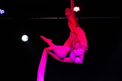 Rachael Mcintyre performing 'Sweet Tooth' at the Circus for Gaza fundraising event in Edinburgh