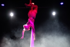 Rachael Mcintyre performing 'Sweet Tooth' at the Circus for Gaza fundraising event in Edinburgh