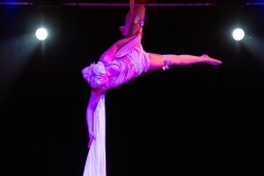 Rachael Mcintyre performing 'Sweet Tooth' at the Circus for Gaza fundraising event in Edinburgh