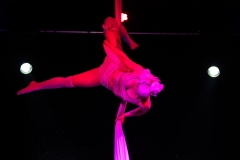 Rachael Mcintyre performing 'Sweet Tooth' at the Circus for Gaza fundraising event in Edinburgh