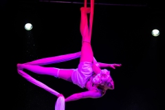 Rachael Mcintyre performing 'Sweet Tooth' at the Circus for Gaza fundraising event in Edinburgh