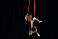 Rosella Elphinstone performing at the Circus for Gaza fundraising event in Edinburgh