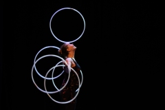 Keith Marshall and Antonia Maerker performing as Throw Poi at the Circus for Gaza fundraising event in Edinburgh