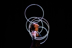 Keith Marshall and Antonia Maerker performing as Throw Poi at the Circus for Gaza fundraising event in Edinburgh