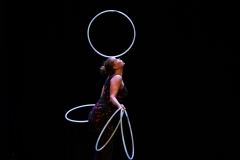 Keith Marshall and Antonia Maerker performing as Throw Poi at the Circus for Gaza fundraising event in Edinburgh