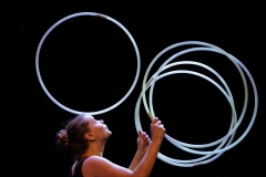 Keith Marshall and Antonia Maerker performing as Throw Poi at the Circus for Gaza fundraising event in Edinburgh