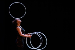 Keith Marshall and Antonia Maerker performing as Throw Poi at the Circus for Gaza fundraising event in Edinburgh